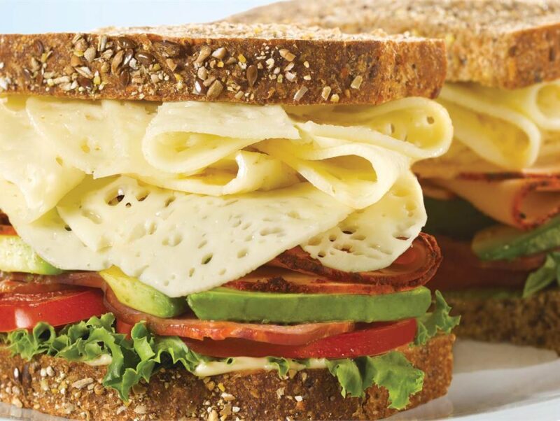 Tasty Lacey Swiss Cheese BLT Sandwich