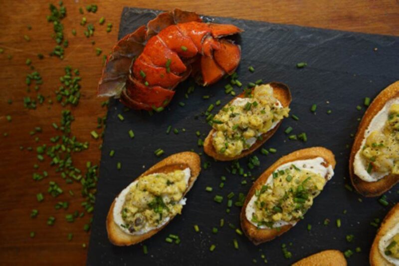 Lobster Egg Toasts