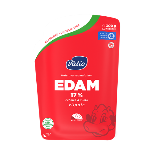 Valio Edam 17 % e300 g viipale