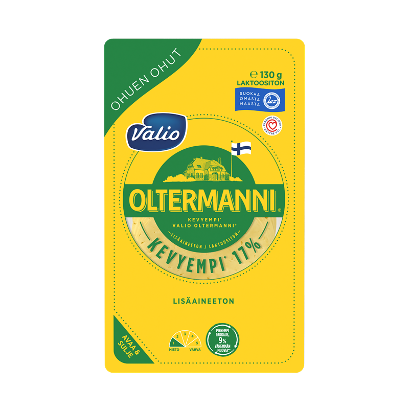 Valio Oltermanni® 17 % ohuen ohut e130 g viipale