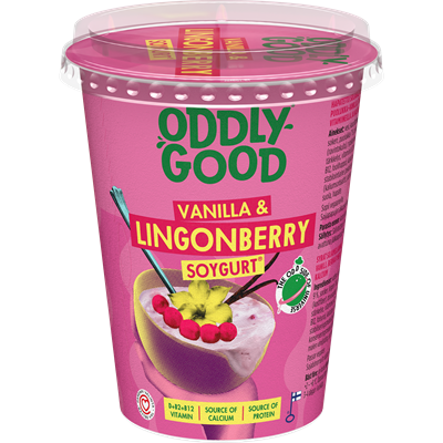 Oddlygood® Soygurt 400 g puolukka & vanilja