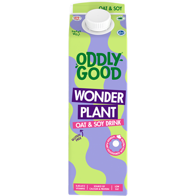 Oddlygood® Wonder Plant kaura-soijajuoma 1 l UHT gluteeniton