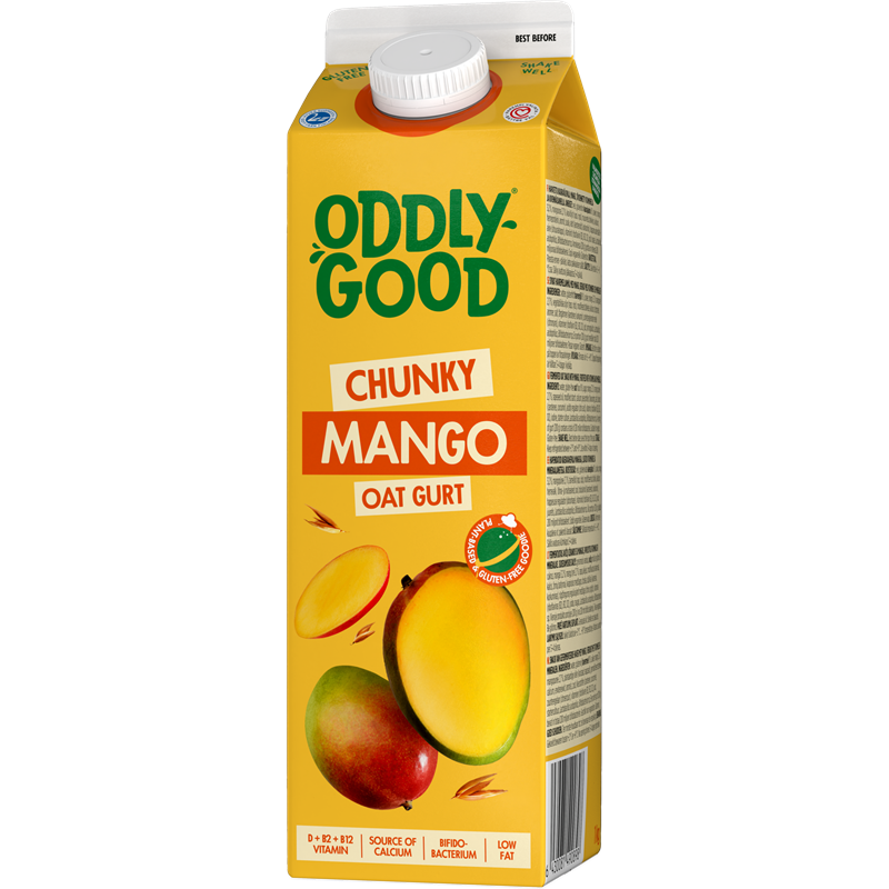 Oddlygood® kaurapohjainen gurtti 1 kg mango gluteeniton