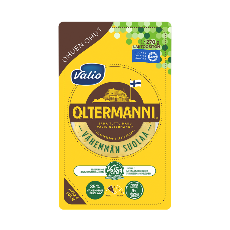 Valio Oltermanni® ohuen ohut e270 g viipale ValSa®