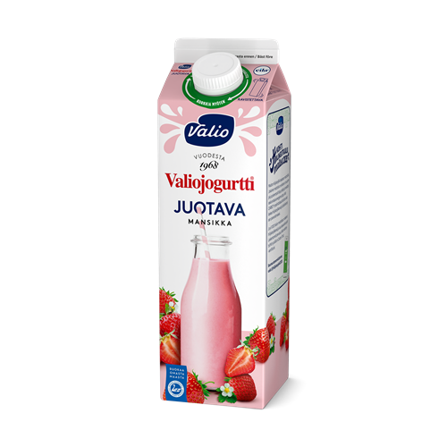 Valiojogurtti® juotava 0,95 l mansikka laktoositon