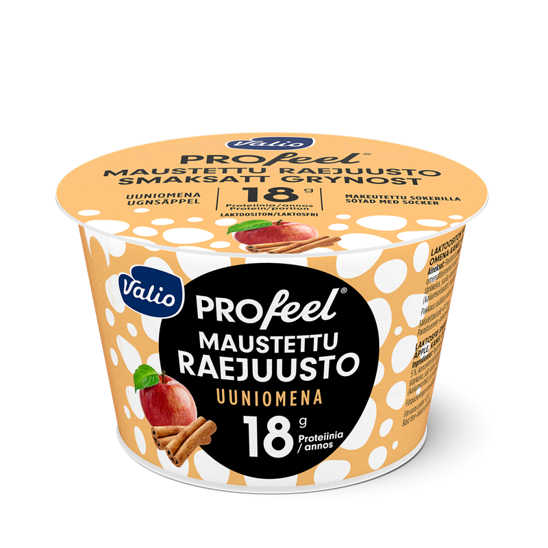 Valio PROfeel® maustettu raejuusto 170 g uuniomena laktoositon