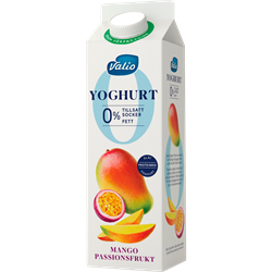 Valio yoghurt 0% mango & passionsfrukt 1000 g