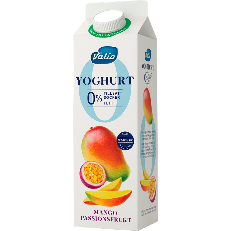 Valio yoghurt 0% mango & passionsfrukt 1000 g