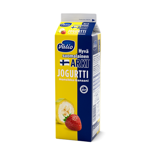 Valio Hyvä suomalainen Arki® jogurtti 1 kg mansikka-banaani