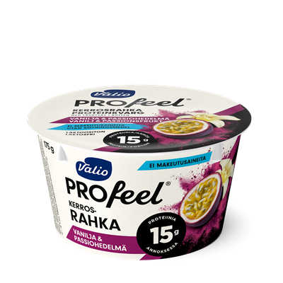 Valio PROfeel® kerrosrahka 175 g vanilja & passiohedelmä laktoositon