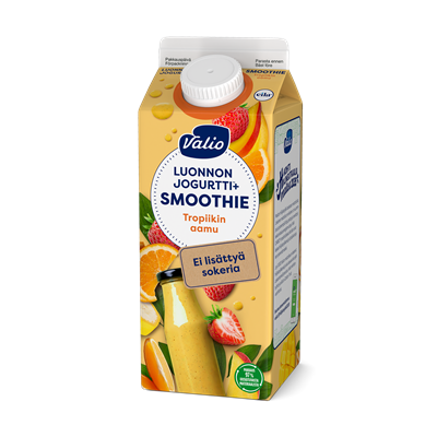 Valio Luonnonjogurtti+™ smoothie 0,75 l tropiikin aamu ei lisättyä sokeria, laktoositon