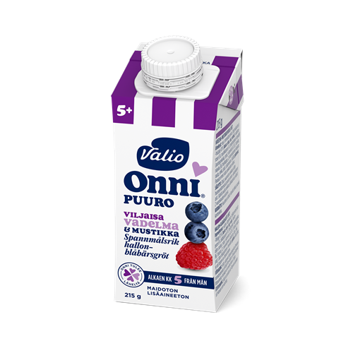 Valio Onni® vadelma-mustikkapuuro 215 g UHT (alk 5 kk)