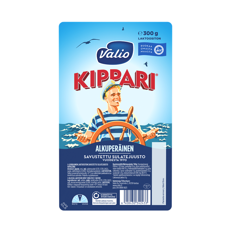 Valio Kippari® e300 g sulatejuustoviipale laktoositon