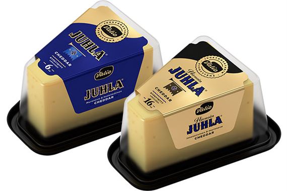 Valio Juhla® cheddar ja Valio Hienoin Juhla® cheddar