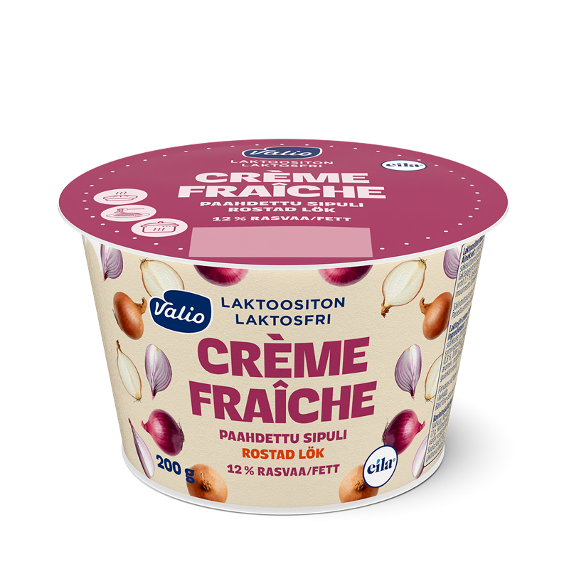 Valio crème fraîche 12 % paahdettu sipuli 200 g laktoositon