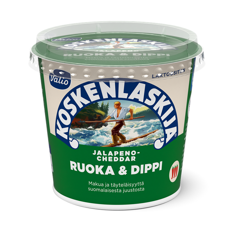 Valio Koskenlaskija® Ruoka & Dippi e250 g jalapeno-cheddar laktoositon