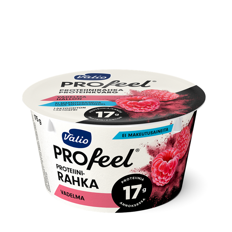 Valio PROfeel® proteiinirahka 175 g vadelma laktoositon