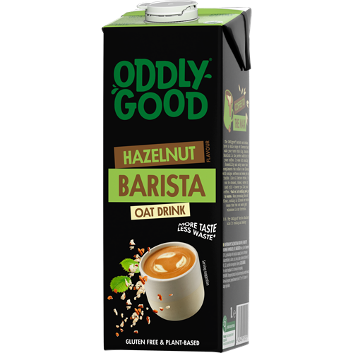 Oddlygood® Barista kaurajuoma 1 l hasselpähkinä UHT gluteeniton