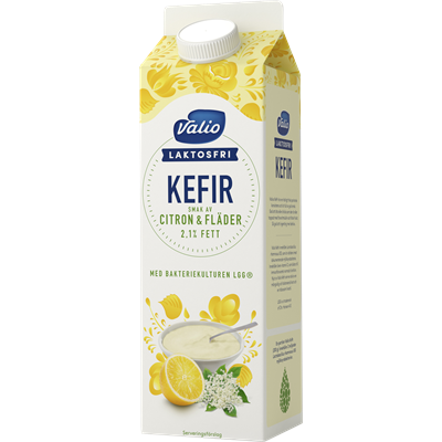 Valio Laktosfri kefir citron & fläder 2,1% 1000 g