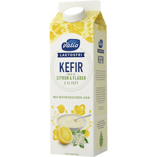 Valio Laktosfri kefir citron & fläder 2,1% 1000 g