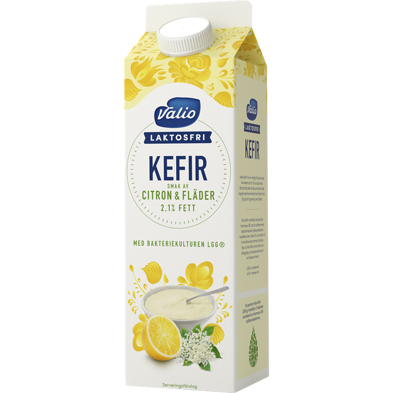 Valio Laktosfri kefir citron & fläder 2,1% 1000 g