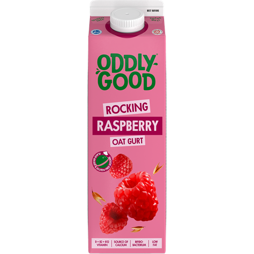 Oddlygood® havrebaserad gurt 1 kg hallon glutenfri