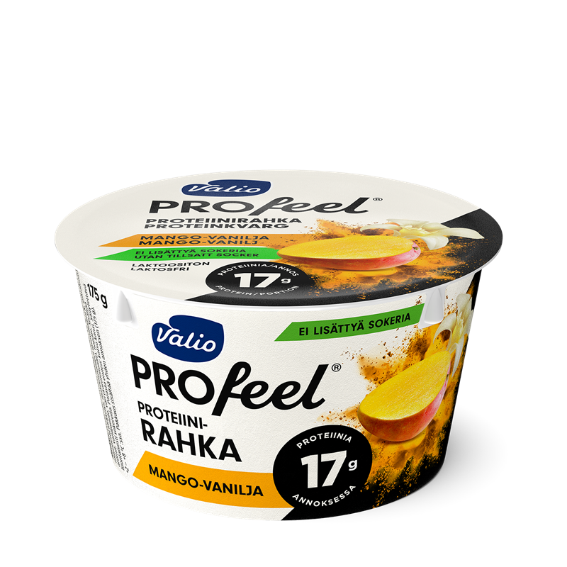 Valio PROfeel® proteiinirahka sokeroimaton 175 g mango-vanilja laktoositon