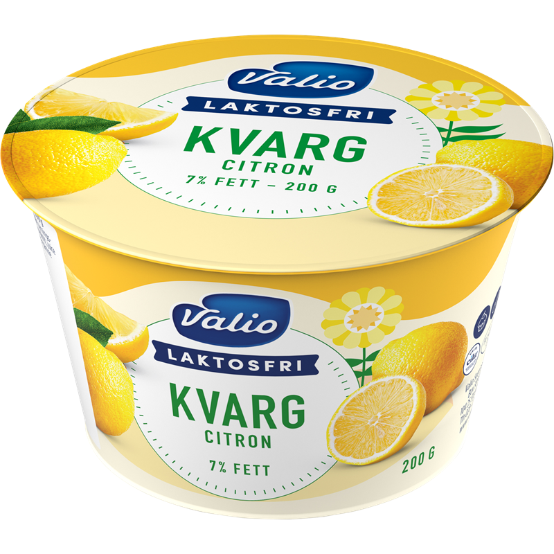 Valio Laktosfri kvarg citron 7% 200 g