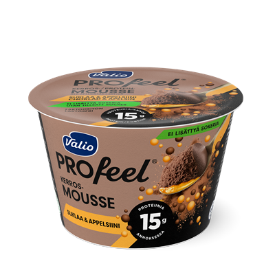 Valio PROfeel® kerrosmousse 150 g suklaa & appelsiini laktoositon