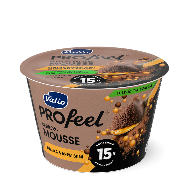 Valio PROfeel® kerrosmousse 150 g suklaa & appelsiini laktoositon