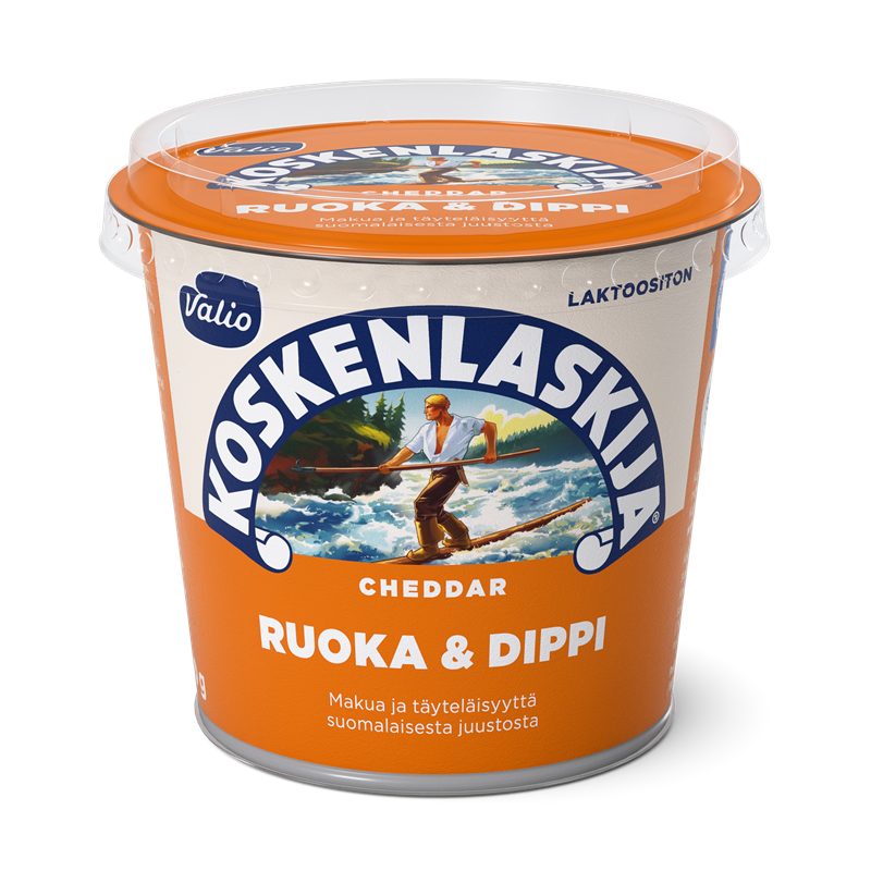 Valio Koskenlaskija® Ruoka & Dippi e250 g cheddar laktoositon