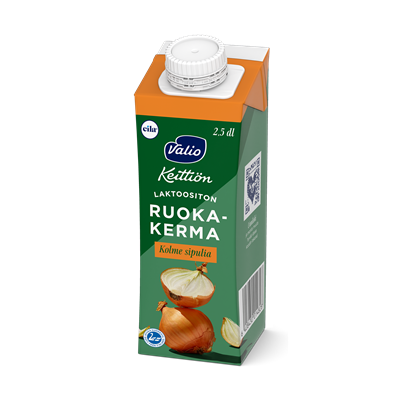 Valio Keittiön ruokakerma 2,5 dl kolme sipulia UHT laktoositon