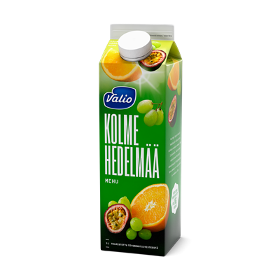 Valio 3 hedelmän mehu 1 l (rypäle, appelsiini, passiohedelmä)