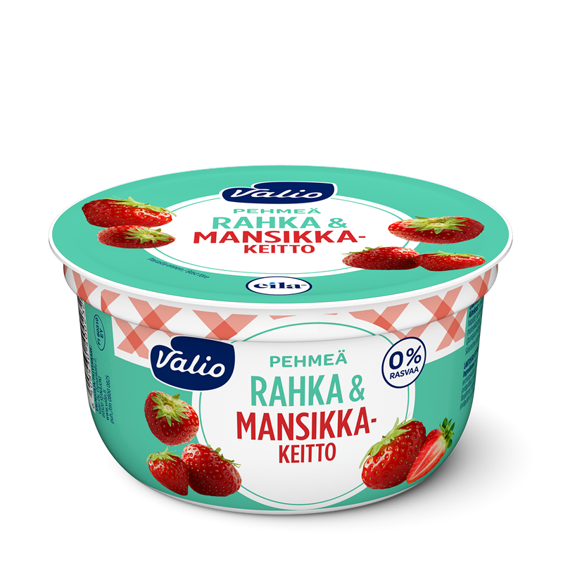 Valio pehmeä rahka & mansikkakeitto 150 g laktoositon