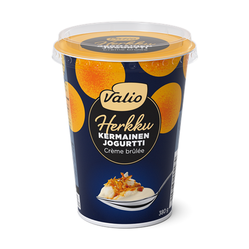 Valio Herkku kermainen jogurtti 380 g crème brûlée laktoositon