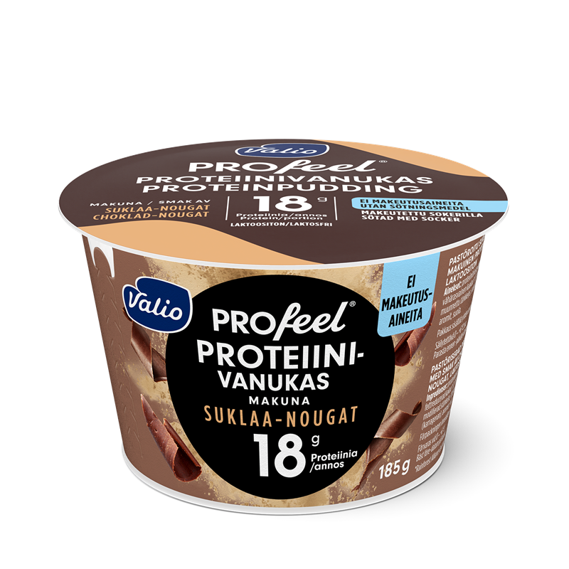 Valio PROfeel® proteiinivanukas 185 g suklaa-nougat makeutusaineeton laktoositon