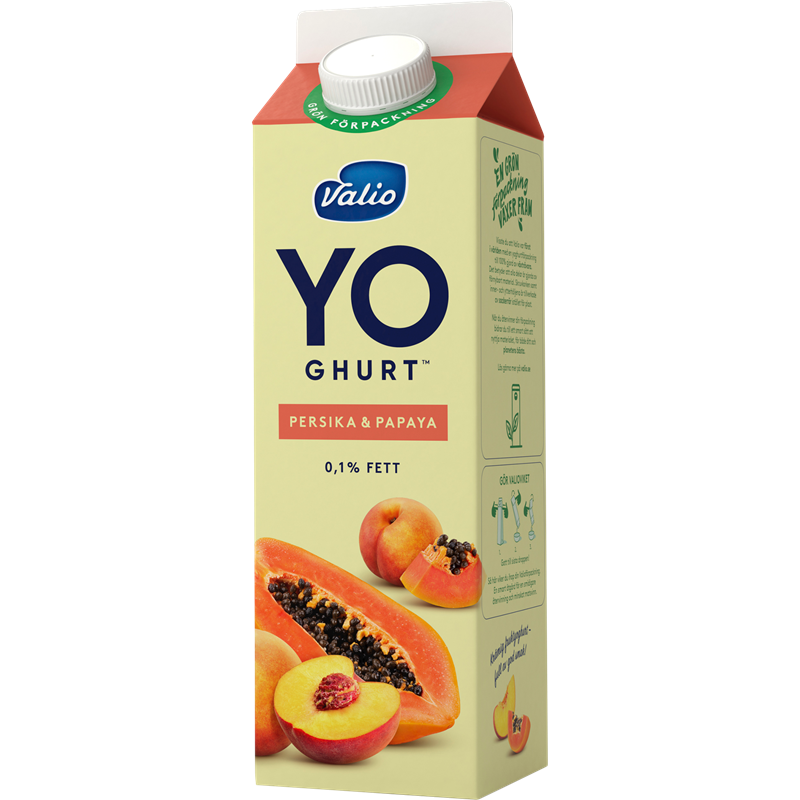 Valio YO-ghurt™ persika-papaya 0,1 % 1000g